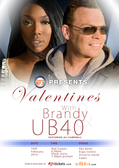 Classic FM 97.3 Presents Valentine's with Brandy and UB40