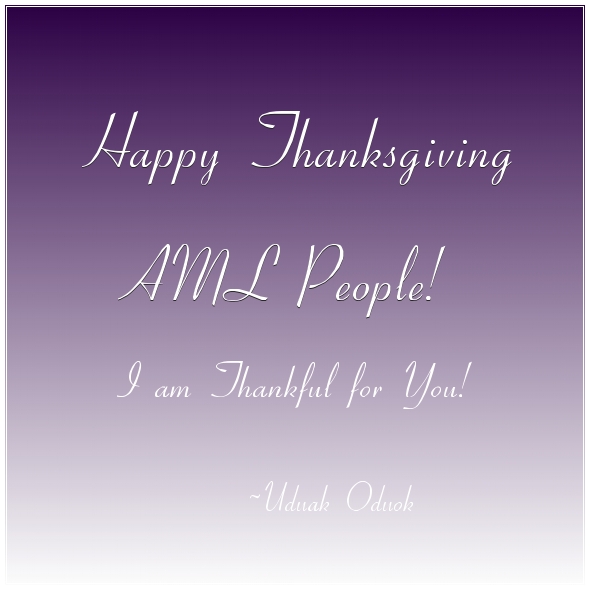 Happy Thanksgiving AML People
